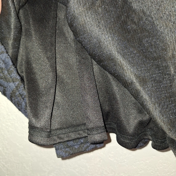 Hazel Black Blue Textured Plunge V-Neck  Fit & Flare Dress Size Small - Picture 7 of 13